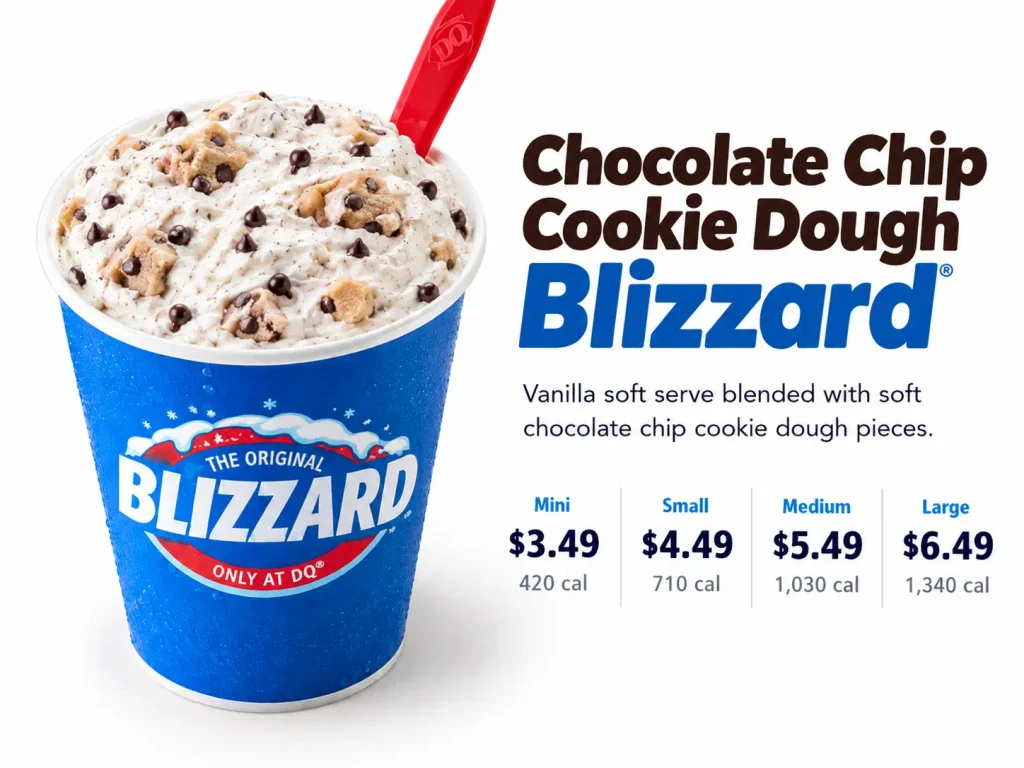 Chocolate Chip Cookie Dough Blizzard
