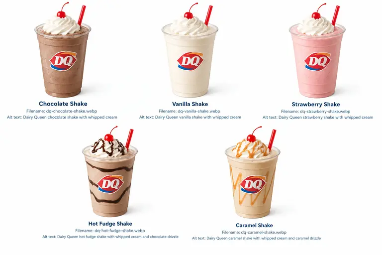 Dairy Queen Milkshake flavors
