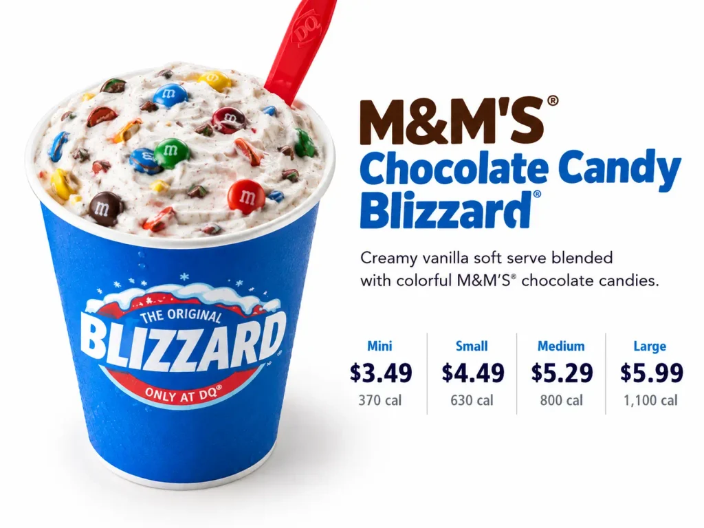M&M's Chocolate Candy Blizzard