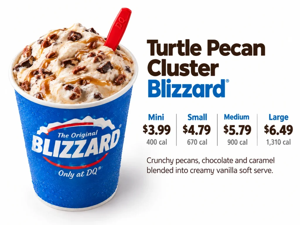 Turtle Pecan Cluster Blizzard