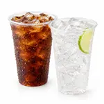 Dairy Queen Cola and lemon-lime fountain soft drinks served over ice