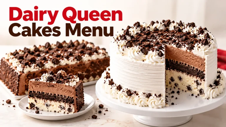Dairy Queen cakes with chocolate cookie crumble and creamy vanilla and chocolate layers
